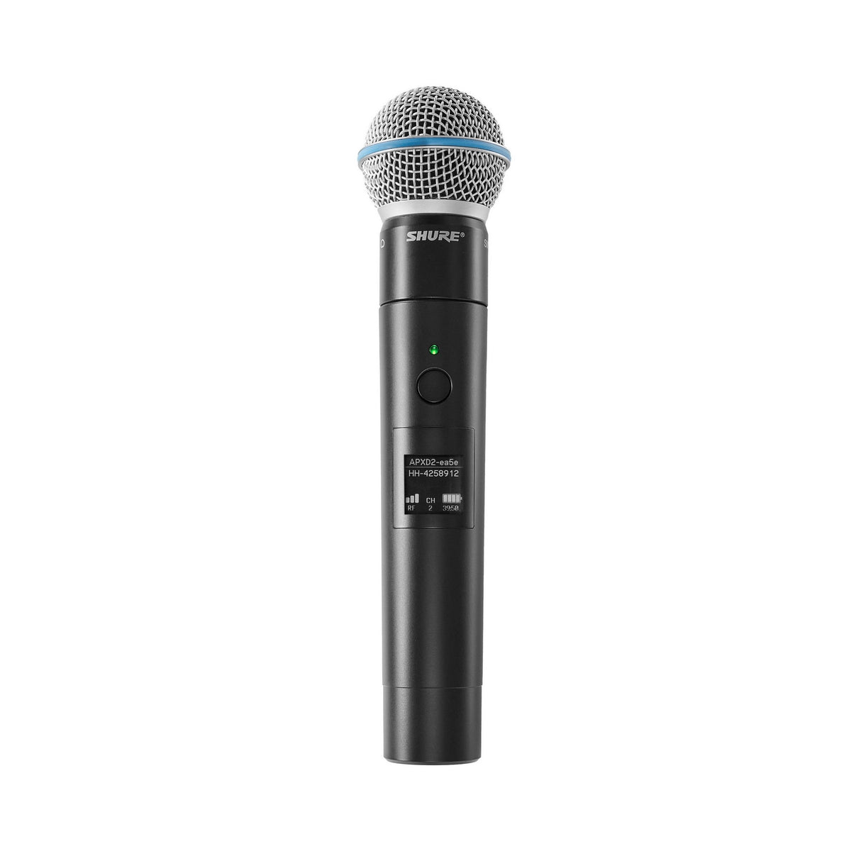 Shure MXW2X/BETA58 Rechargeable Handheld Transmitter with Beta58 Capsule for MXW neXt 2 Systems, Z10 1920-1930 MHz