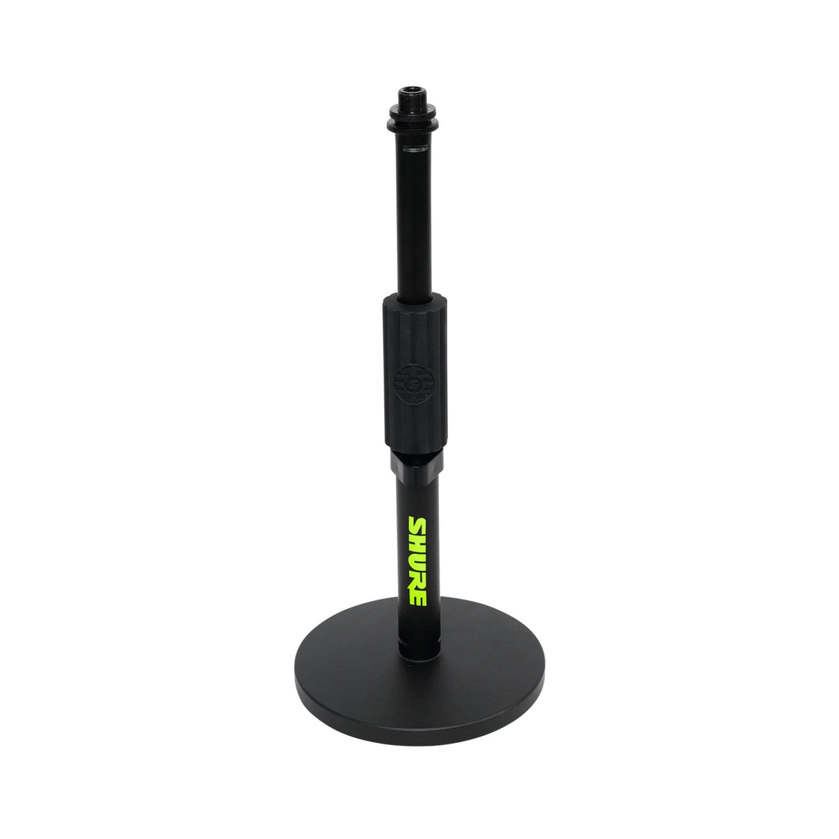 Shure Round Base Desktop Mic Stand with Standard Height-Adjustable Twist Clutch and 6-Inch Base