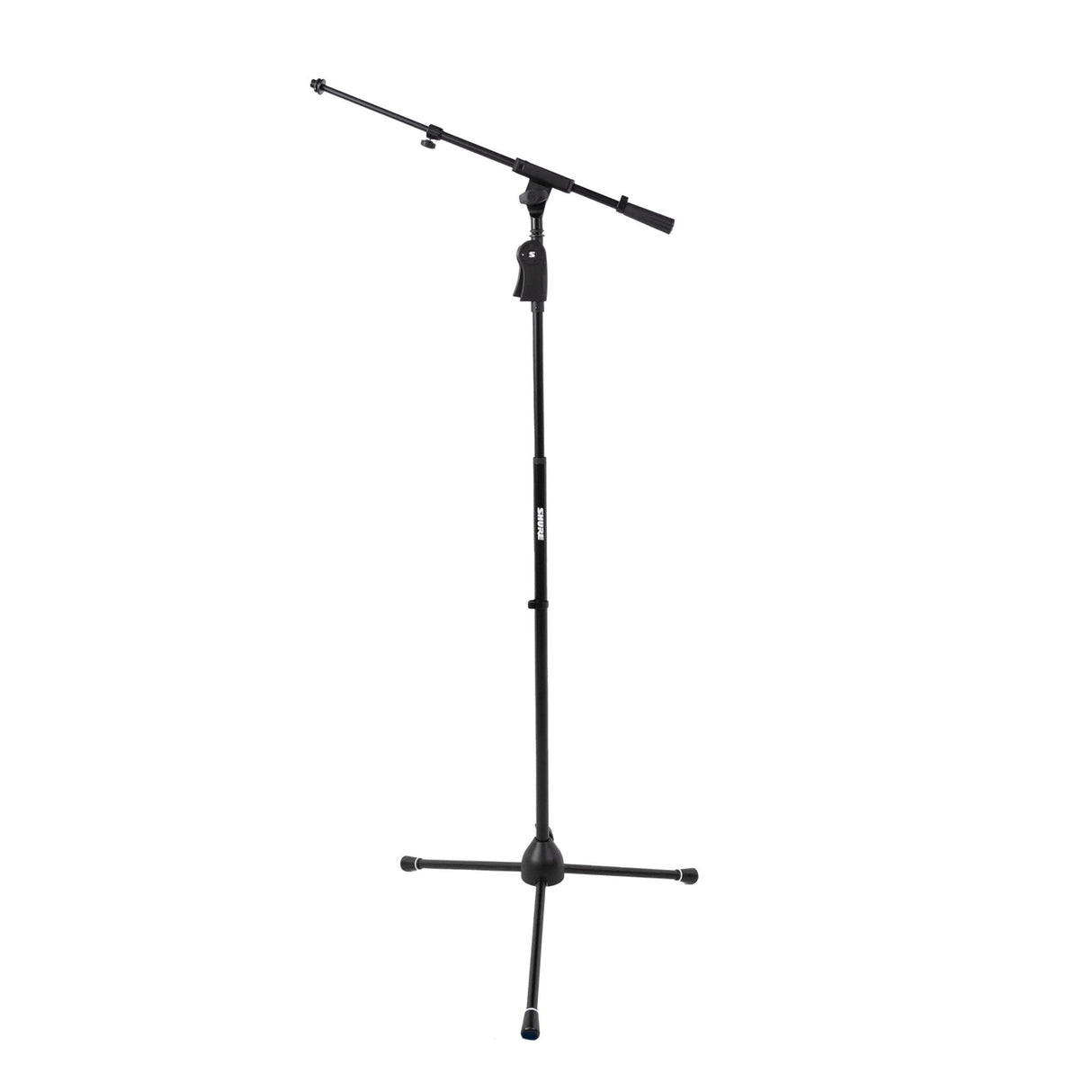 Shure Deluxe Tripod Mic Stand with Telescoping Boom and Pistol Grip One-Handed Clutch