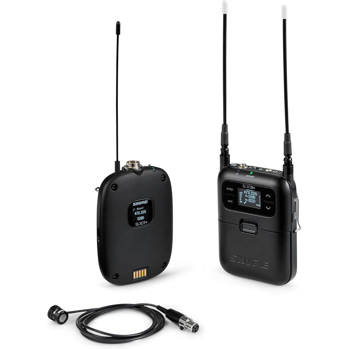 Shure SLXD15+/85M Portable Wireless Bodypack System with WL185M (G57 Band)