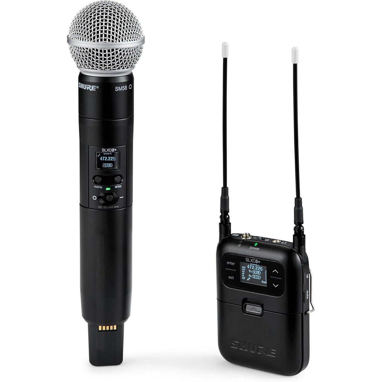 Shure SLXD25+/SM58 Portable Wireless Handheld System (G57 Band)