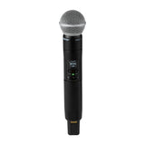 Shure SLXD2+TA/58 TAA Compliant Digital Wireless Handheld Microphone Transmitter, G57 470-608 MHz