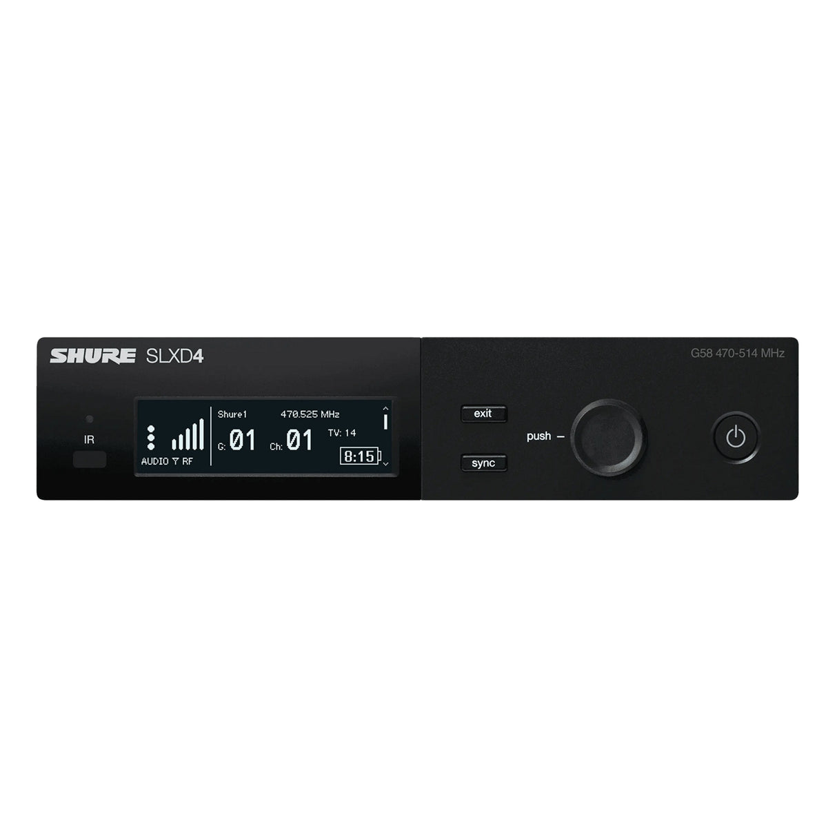 Shure SLXD4 Wireless Digital Wireless Receiver - G58: 470 - 514 MHz