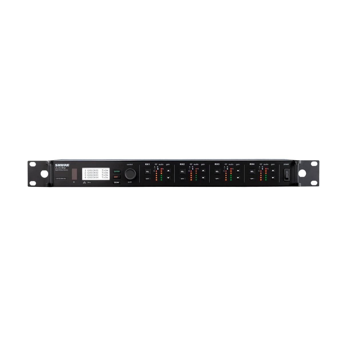 Shure ULXD4Q Quad-Channel Digital Wireless Receiver G57 Band (470-608 MHz)