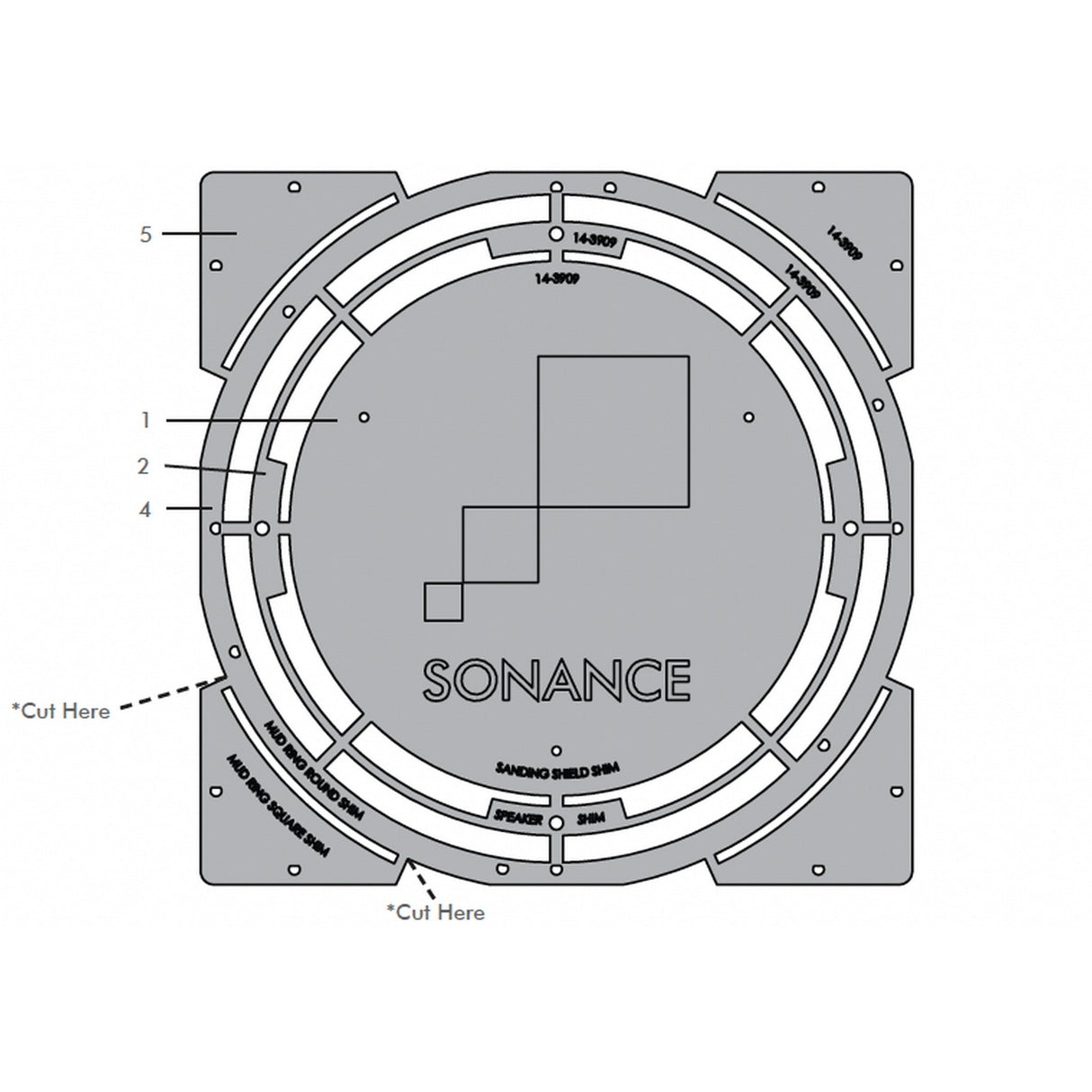 Sonance Medium Architectural Series Plaster Shim