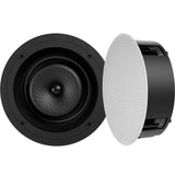 Sonance VX80R 8-Inch Round In-Ceiling Speaker with White Micro Trim Grille, Pair