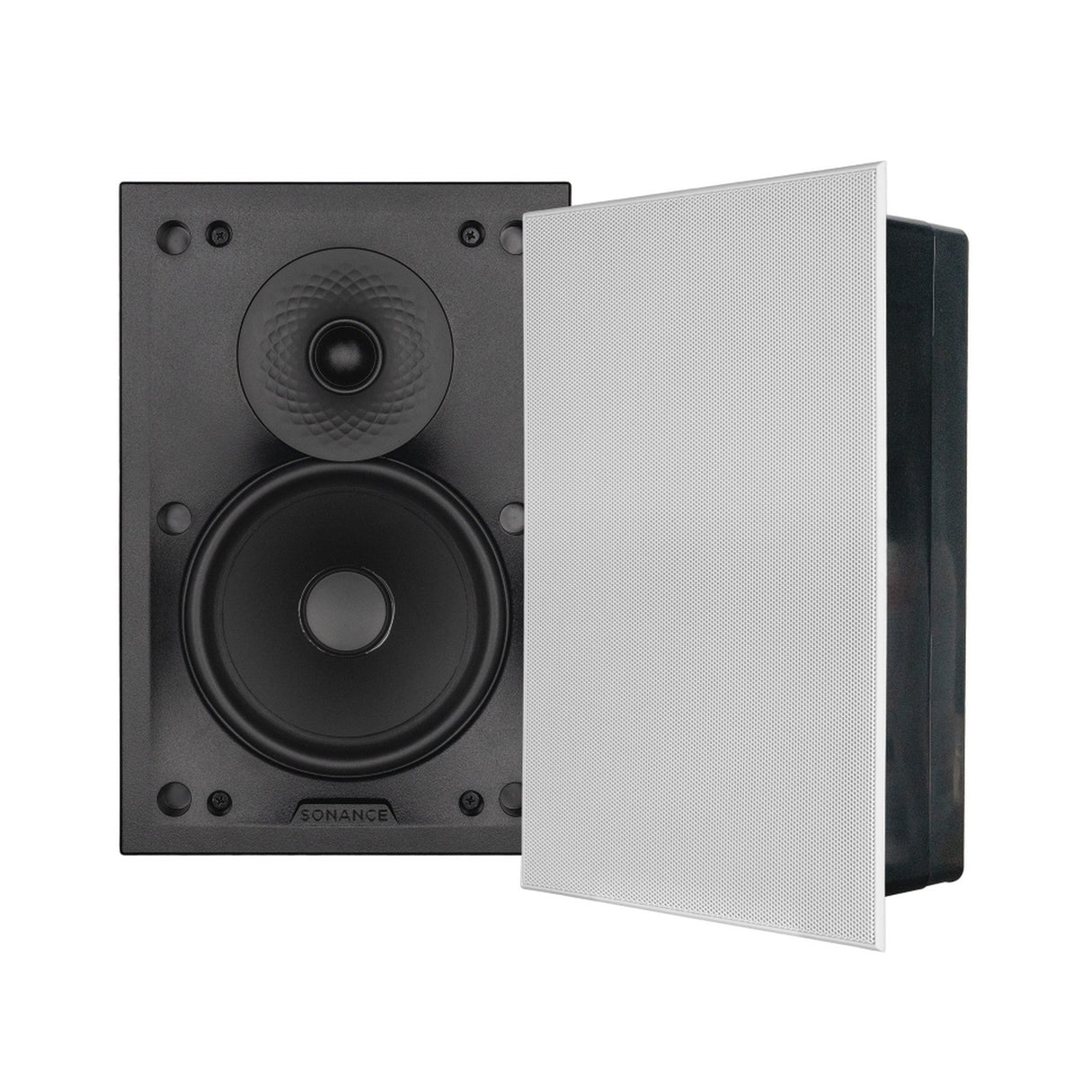 Sonance VXXT6 6-Inch Outdoor Extreme Rectangle In-Wall Speakers, Pair, White