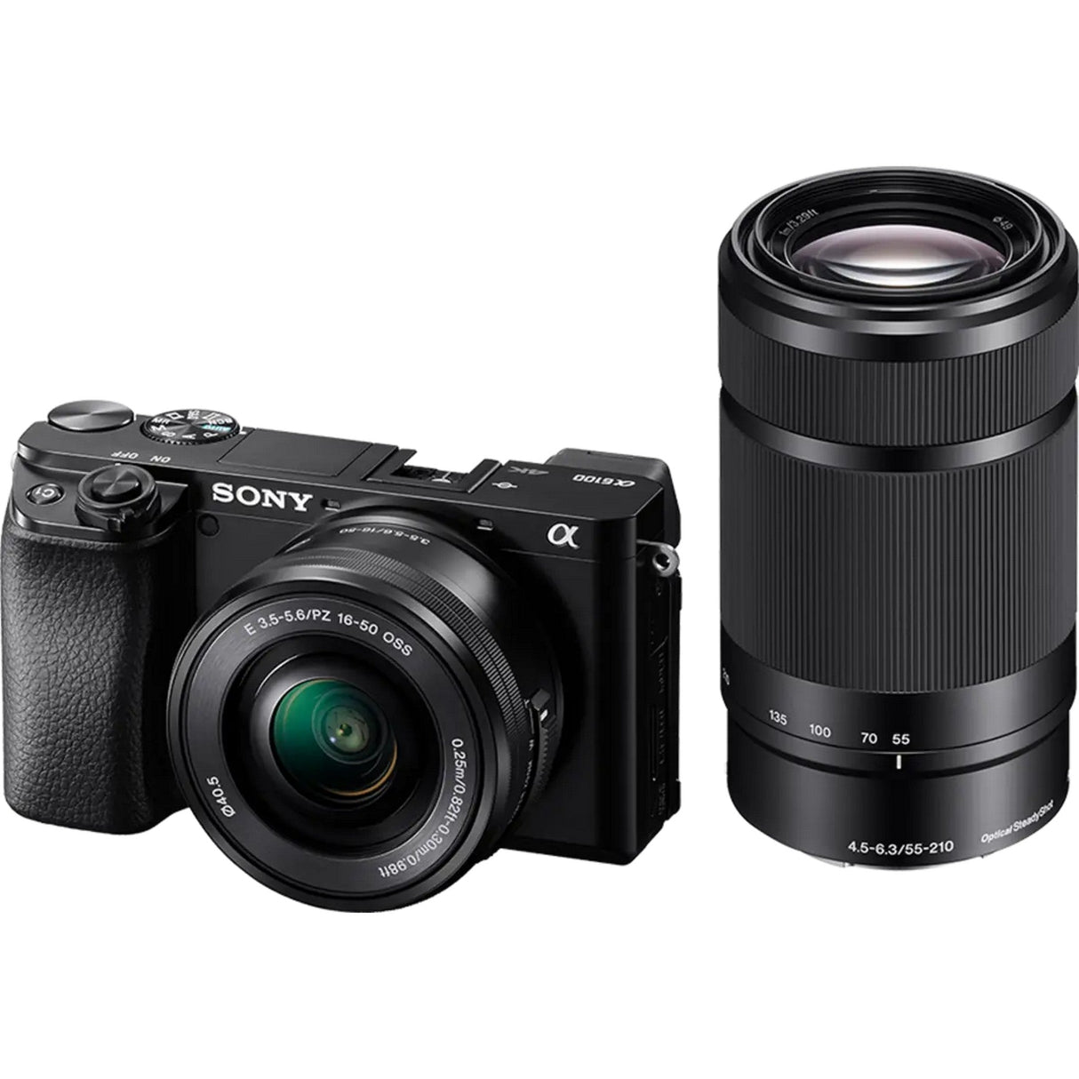 Sony Alpha 6100 4K/30p APS-C Interchangeable Lens Camera with 2 Lens Kit 24.2MP/11FPS