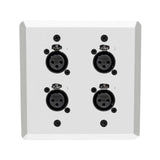 SoundTools WallCAT 2 Gang Wall Panel with 4 Female and 4 Male XLR to RJ45