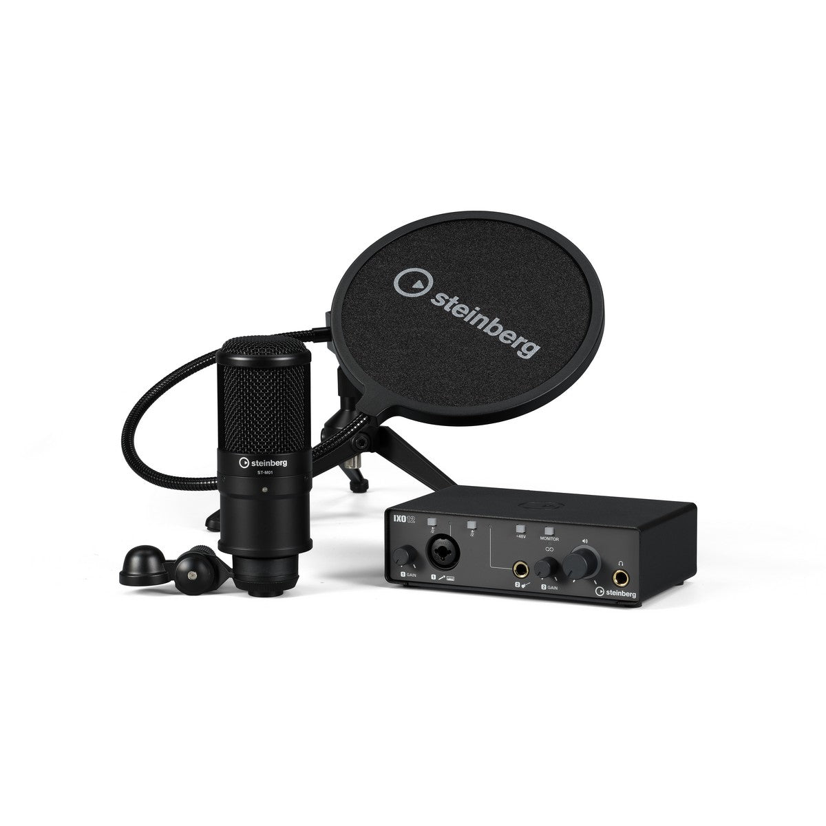 Steinberg IXO Podcast Pack with IXO12 and ST-M01, Black