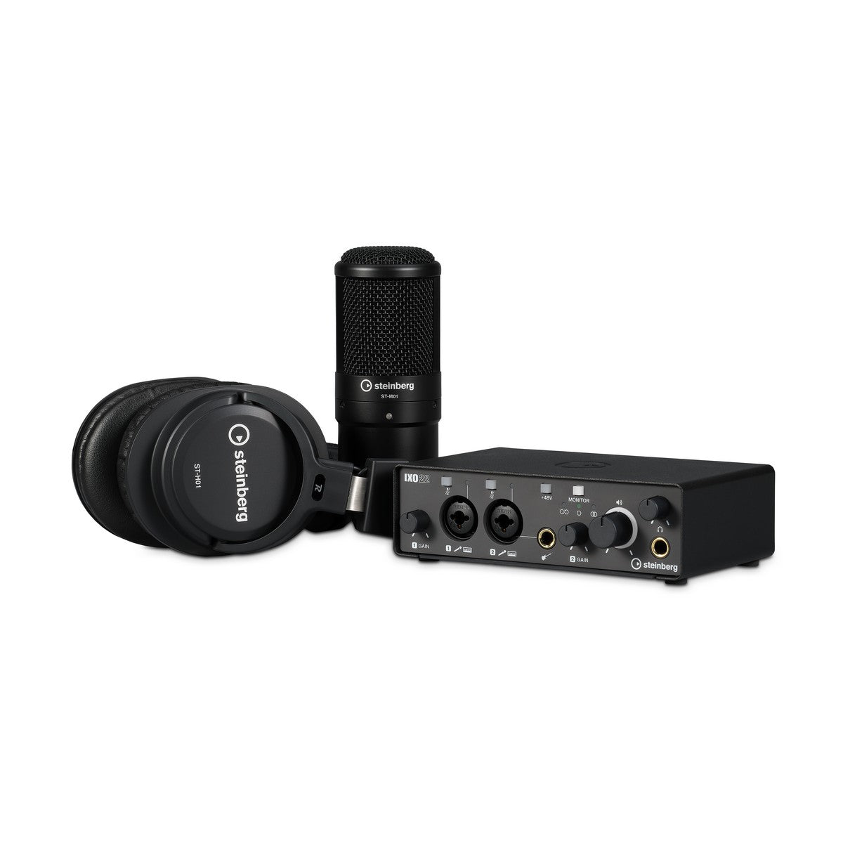 Steinberg IXO Recording Pack with IXO22 and ST-M01, Black