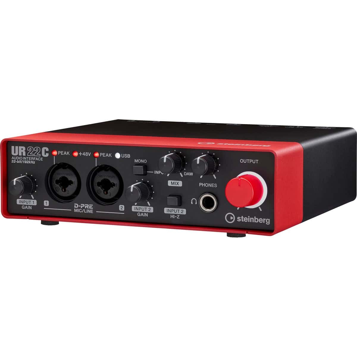 Steinberg UR22C 2 x 2 USB 3.0 Type C Audio Interface, Red – AVLGEAR