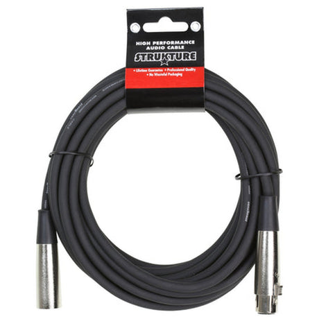 Strukture PRO20M7 Heavy Duty 20-Foot XLR Microphone Cable 7mm Rubber - 2-Pack