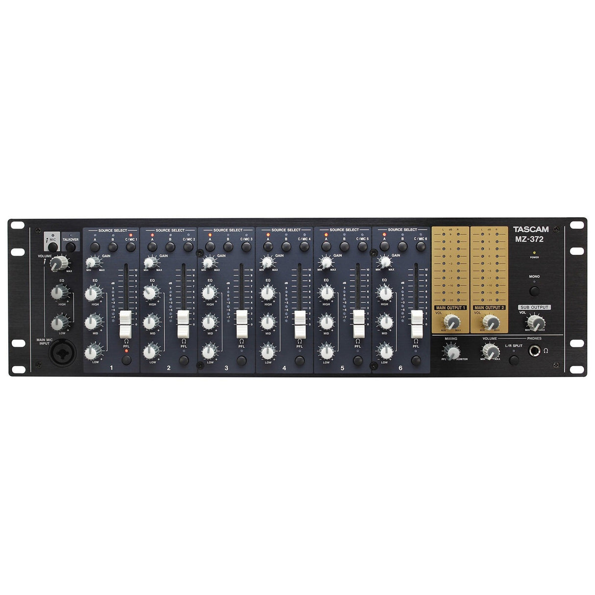 Tascam MZ-372 Industrial-Grade Audio Zone Mixer