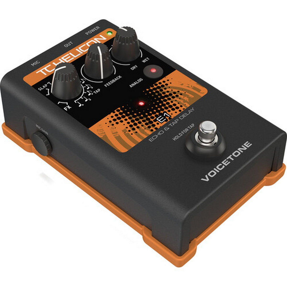 TC Helicon VoiceTone E1 Vocal Echo & Tap Delay Effects Pedal