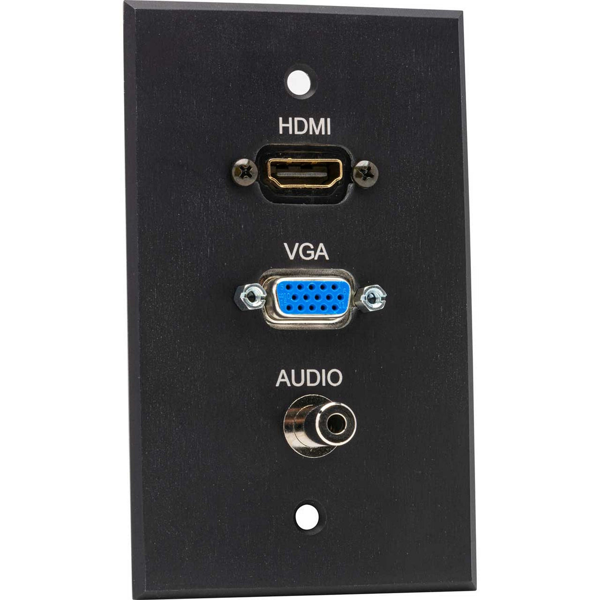 TecNec BRP-1213/BA HMDI VGA Mini 1 Gang Wall Plate Black Anodized