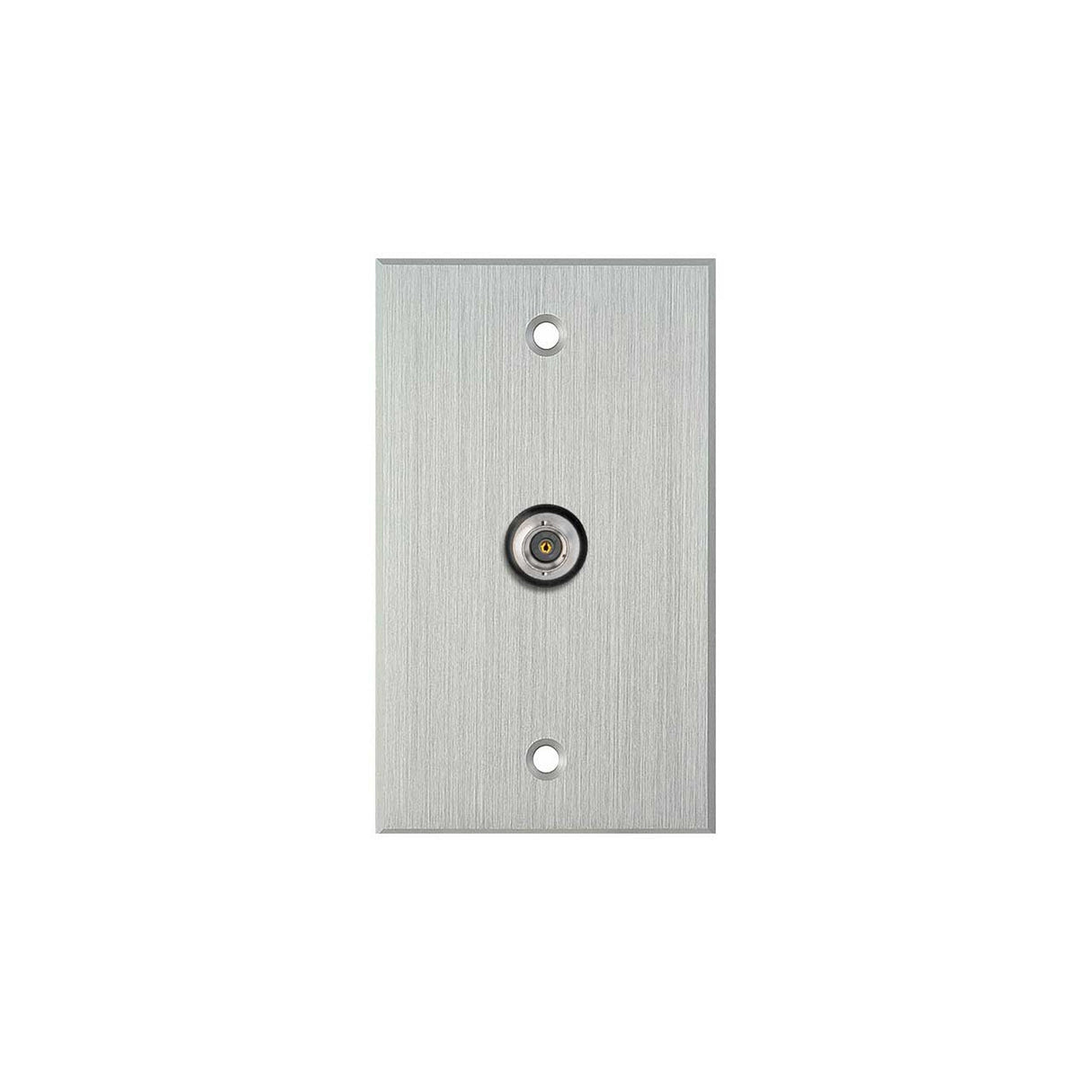 TecNec WPCA-1101 Single BNCF Barrel 1 Gang Wall Plate Clear Anodized Aluminum