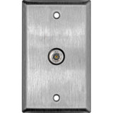 TecNec WPL-1101 Single BNCF Barrel 1 Gang Wall Plate Stainless Steel