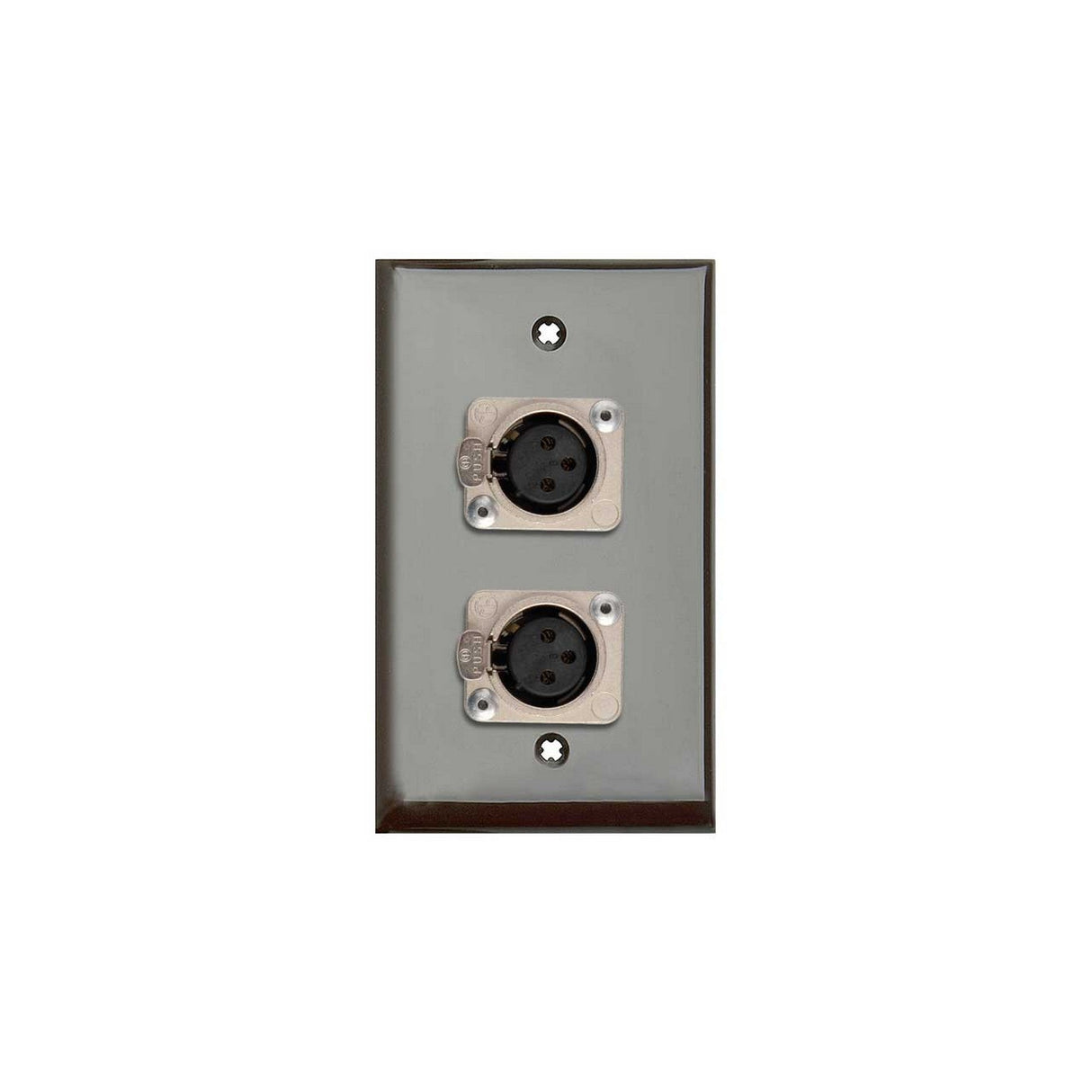 TecNec WPLB-1116 3 Pin XLR Female 1 Gang Wall Plate Brown Lexan