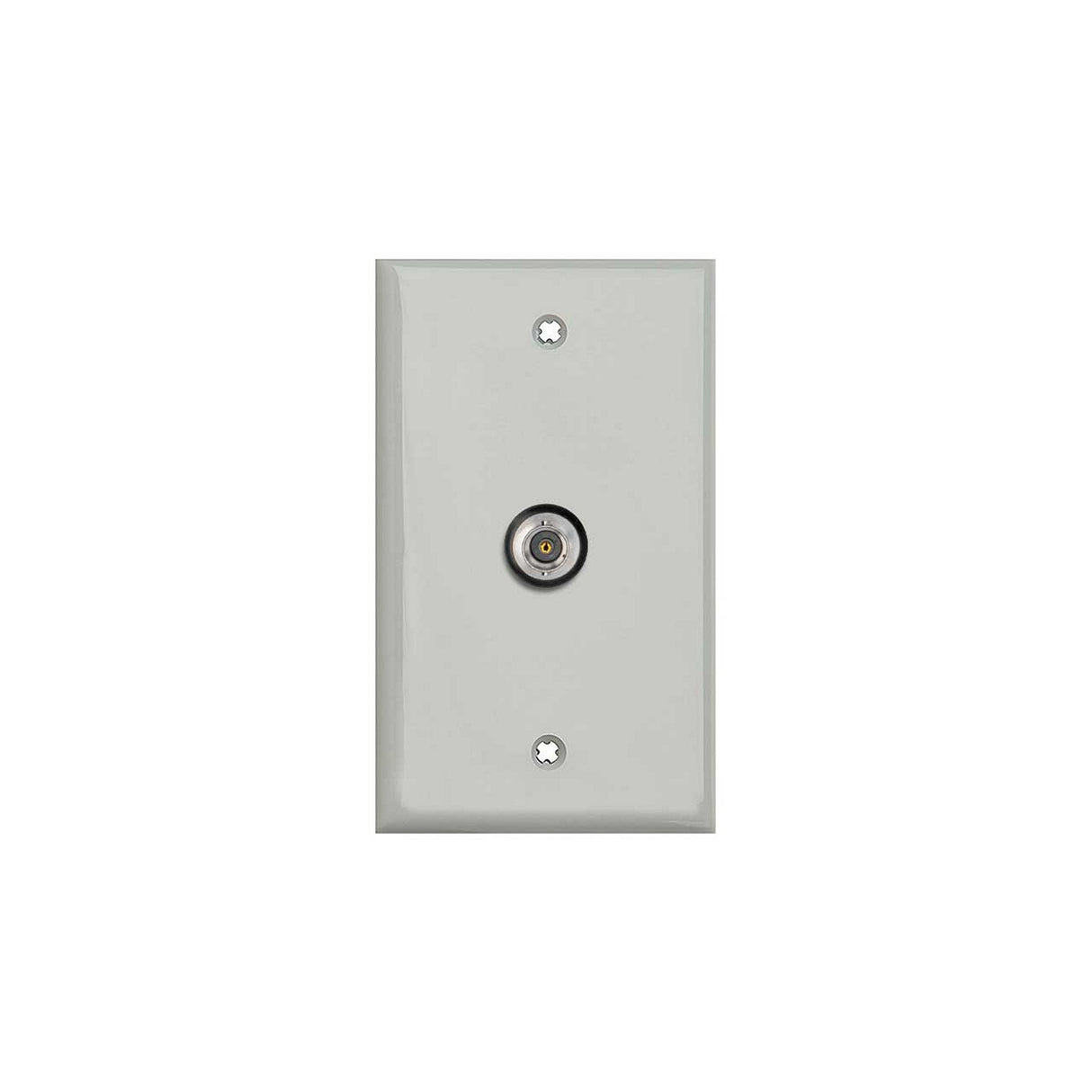 TecNec WPLG-1101 Single BNCF Barrel 1 Gang Wall Plate Grey Lexan