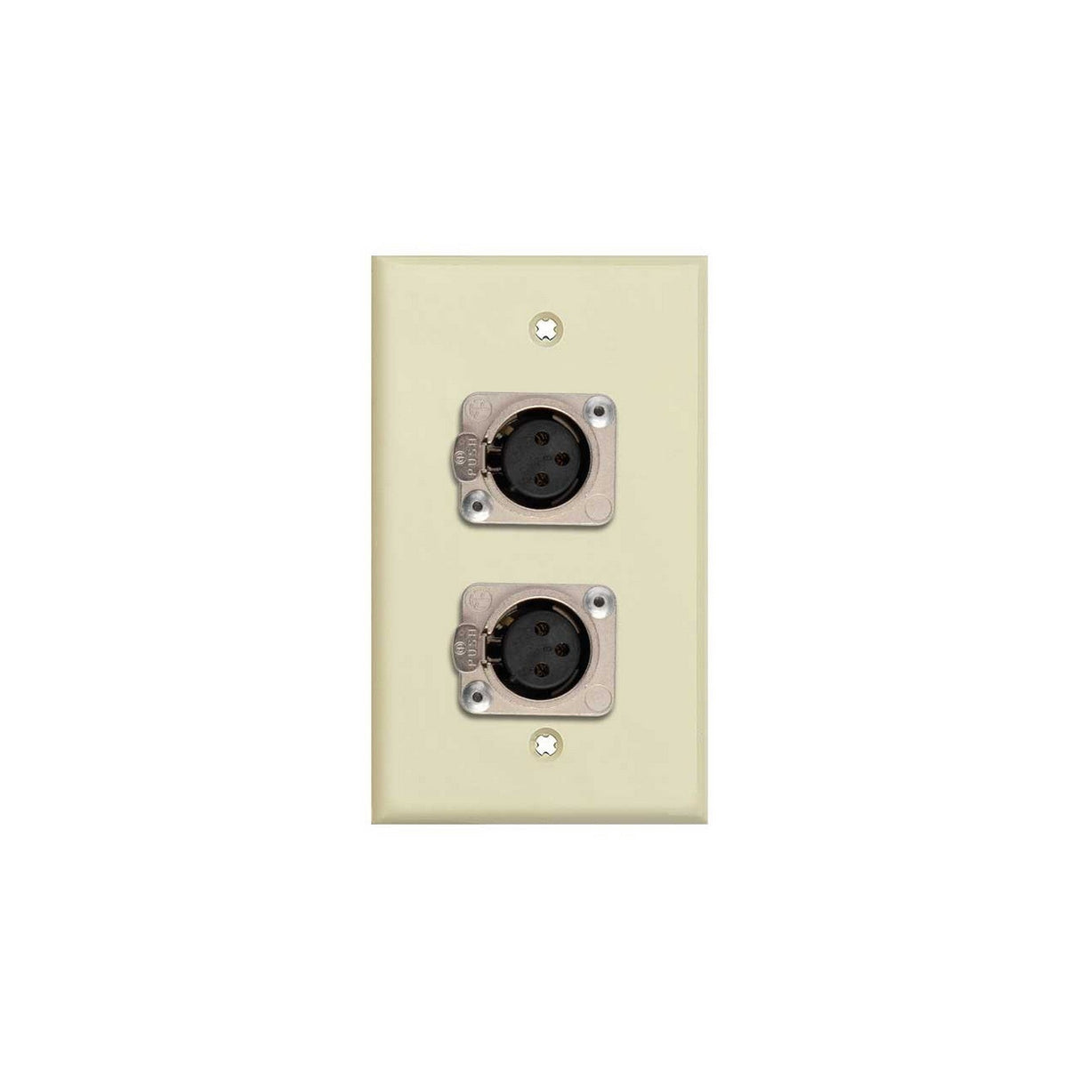 TecNec WPLI-1116 3 Pin XLR Female 1 Gang Wall Plate Ivory Lexan