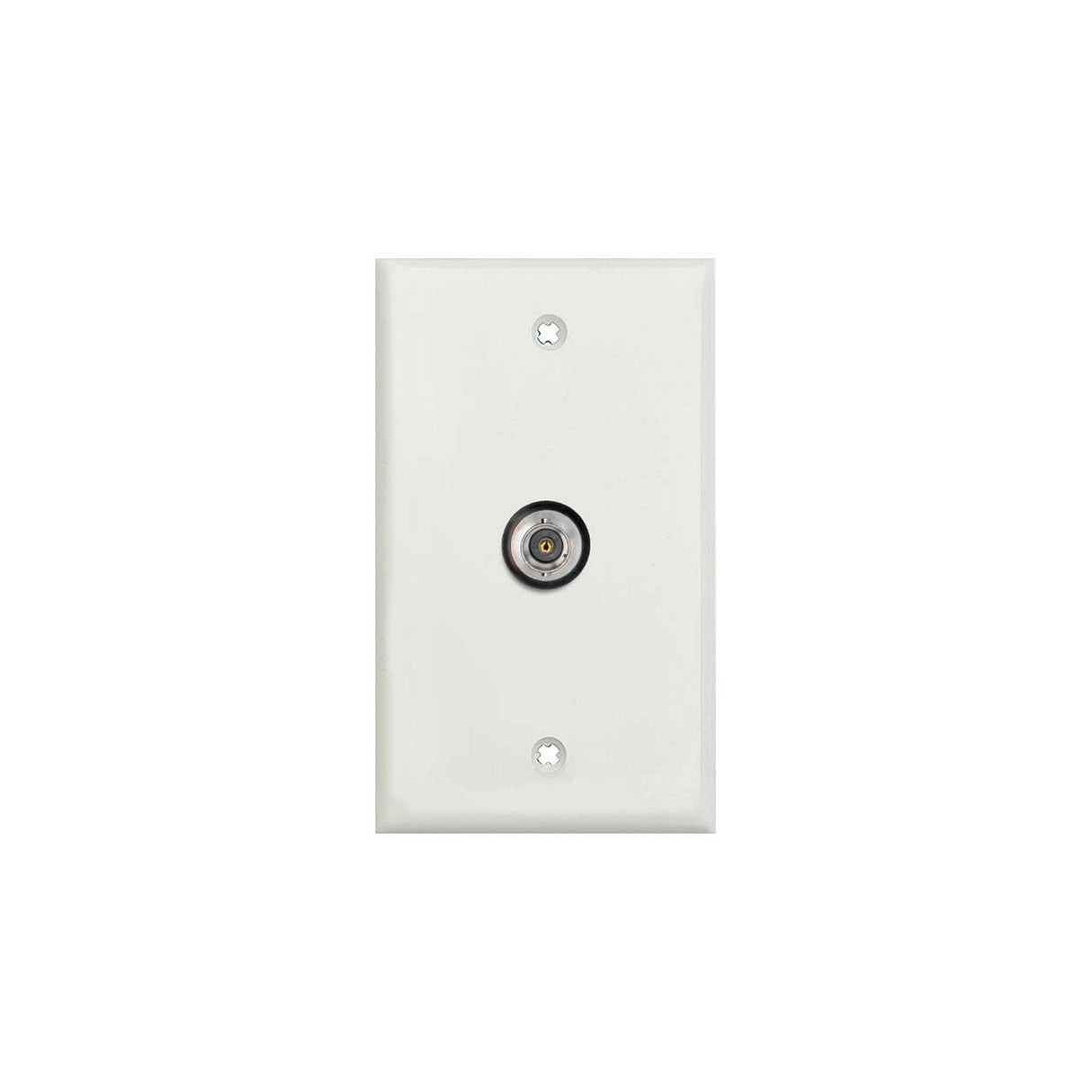 TecNec WPLW-1101 Single BNCF Barrel 1 Gang Wall Plate White Lexan