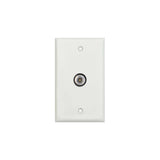 TecNec WPLW-1101 Single BNCF Barrel 1 Gang Wall Plate White Lexan