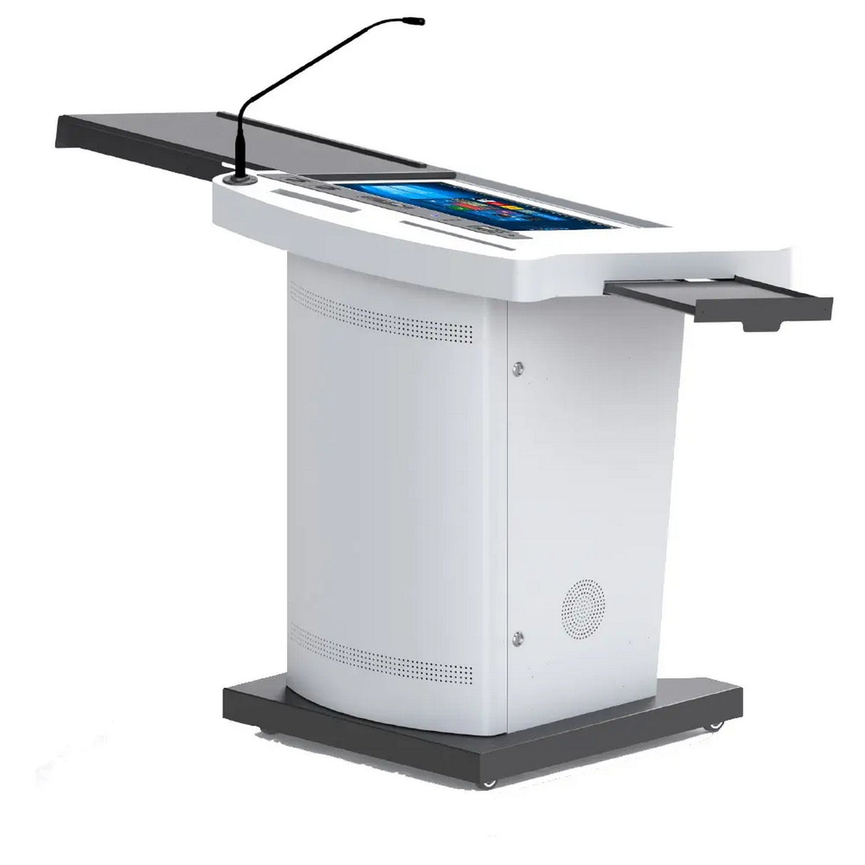 TEMAS ML22T 22-Inch Speaker Screen Digital Lectern with Visualizer and 4K HDMI and USB Scaled-Out Matrix