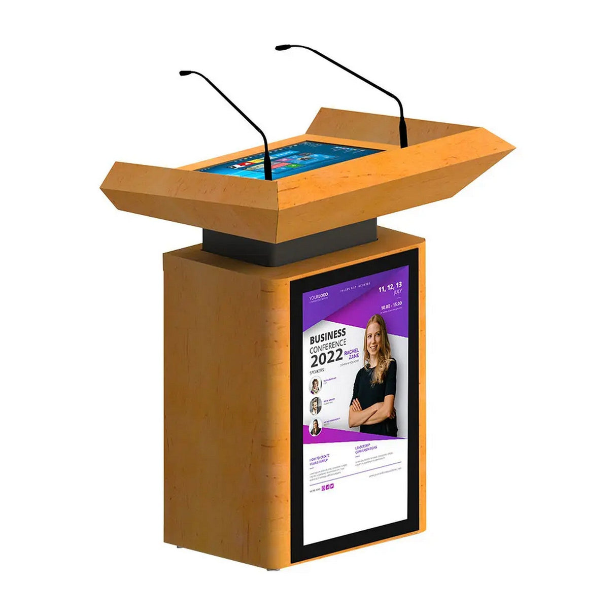 TEMAS TW23P 22-Inch Speaker Screen and 32-Inch Front Screen Digital Lectern