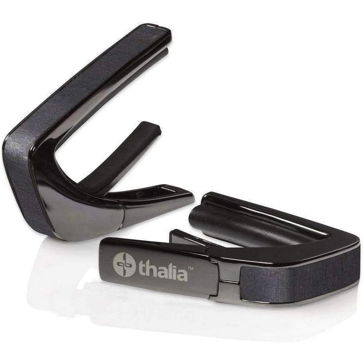 Thalia TH-CG200-EI Exotic Series Black Chrome Finish Capo with Black Ebony Inked Inlay Finish