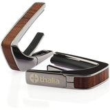 Thalia TH-CG200-SR Black Chrome Finish Capo with Santos Rosewood Inlay Finish