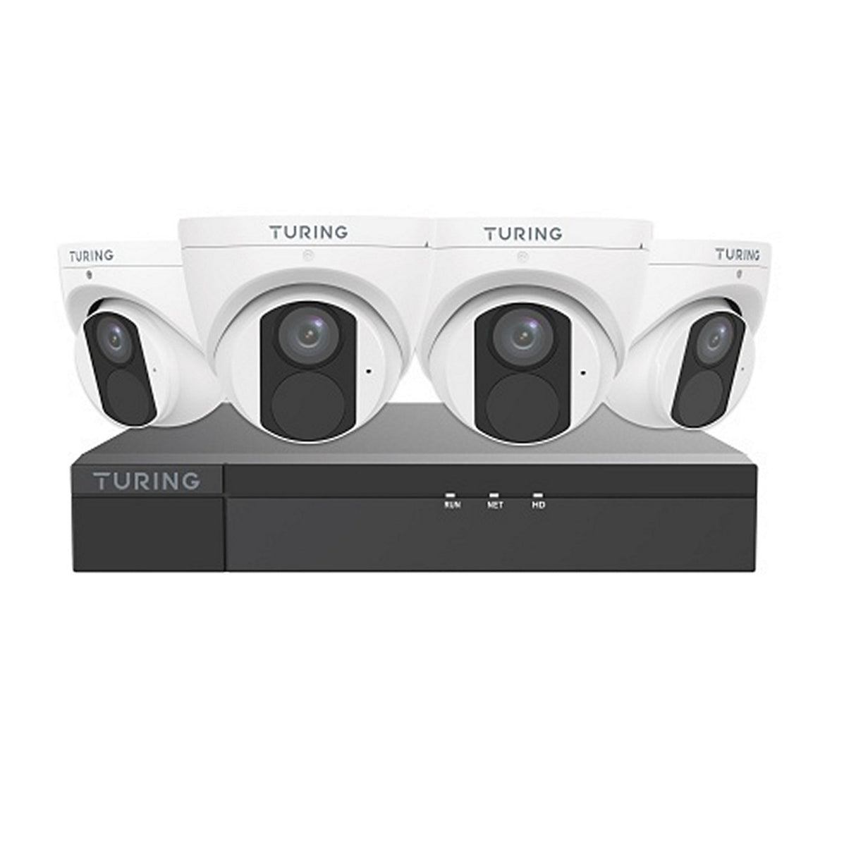 Turing Video TLK4T441 Lite IP Kit 4MP Cameras, 4-Channel NVR