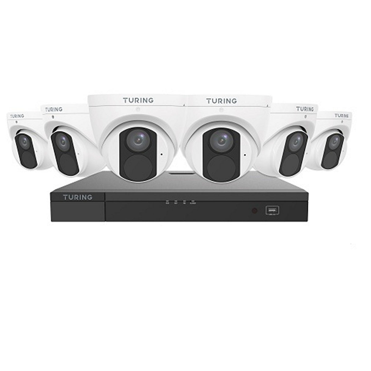 Turing Video TLK6T482 LITE IP Kit, 6x 4MP Cameras, NVR