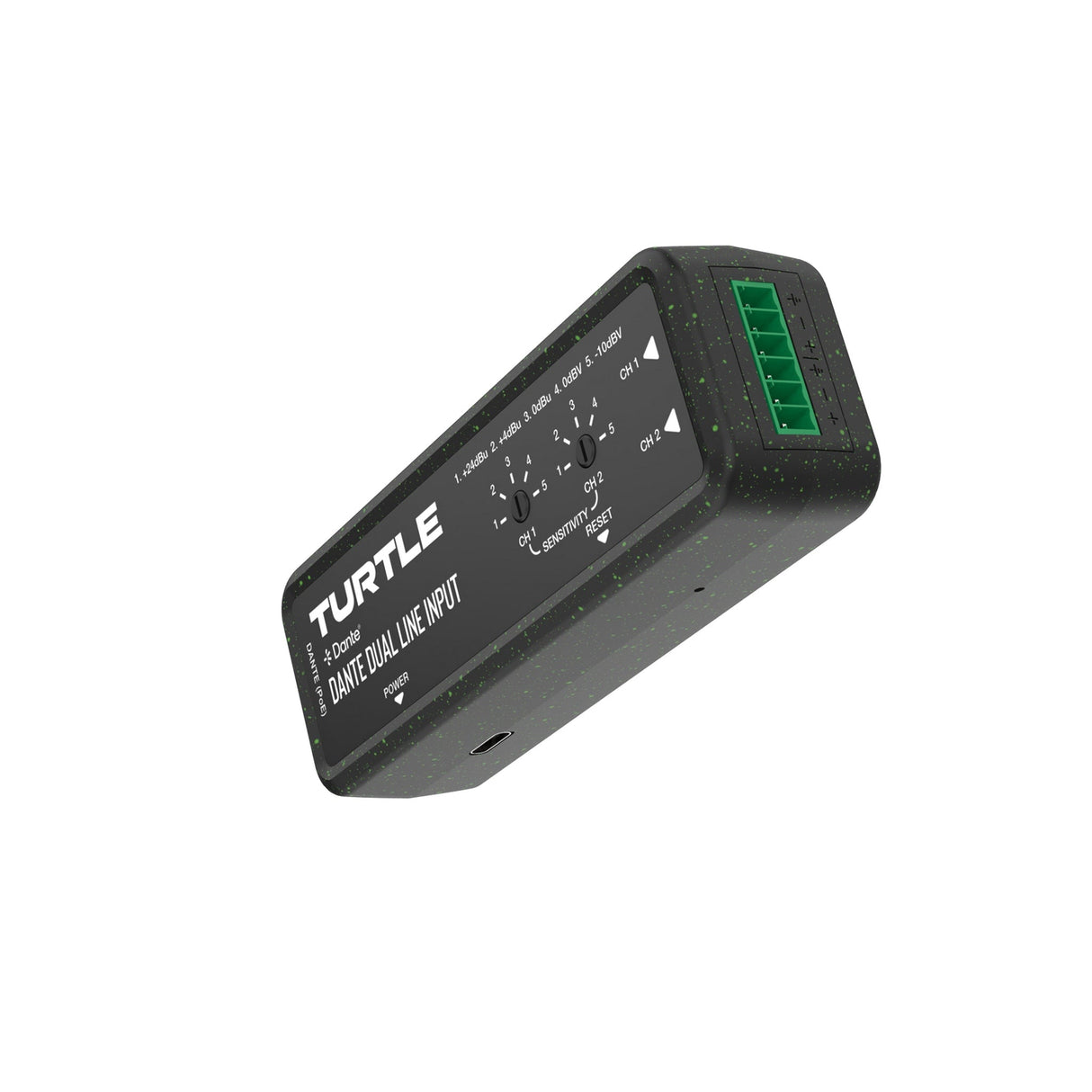 Turtle AV Dante Dual Channel Analog Line Input Adapter