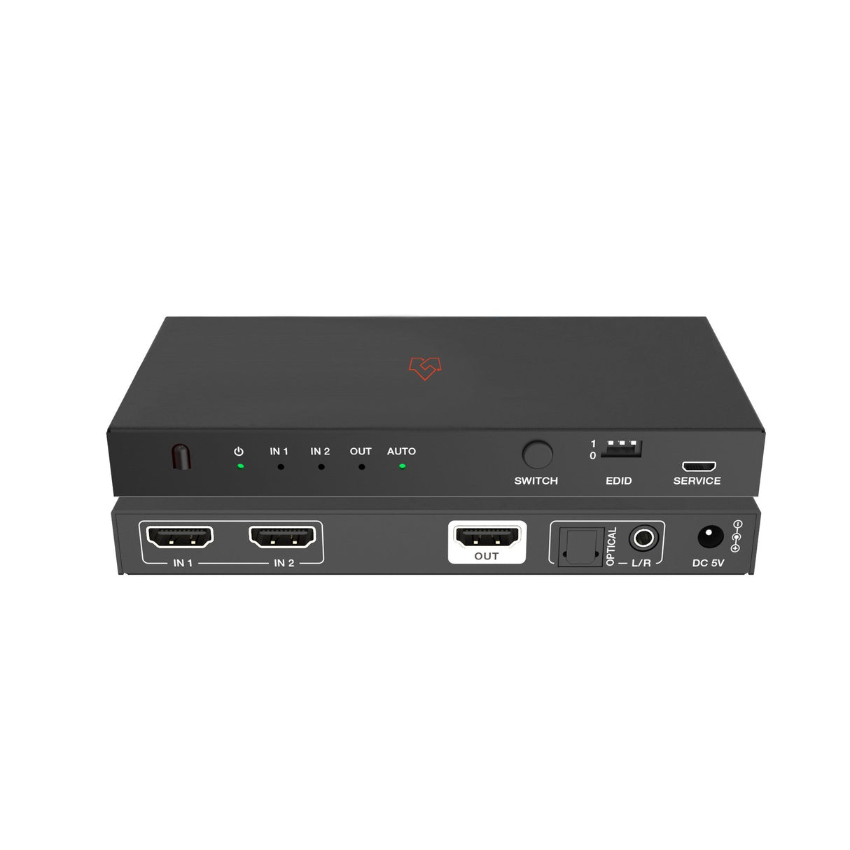 VigilLink 48Gbps HDMI 2.1 2x1 Switcher with Audio De-embedder