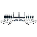 VocoPro Digital-PLAY-8 UHF Wireless 8-Channel Headset/Lapel Microphone System, 902-927.2 MHz