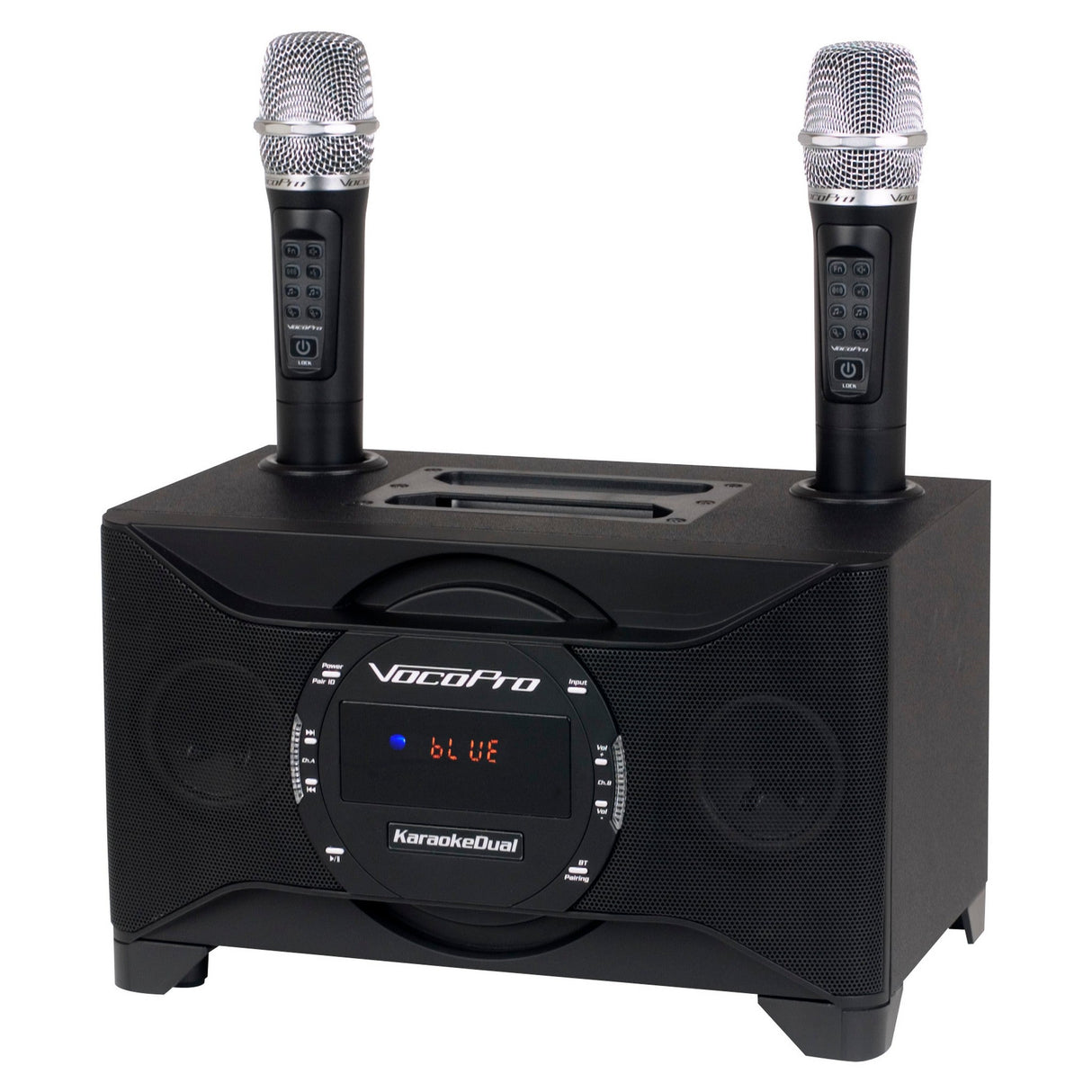 VocoPro KaraokeDual 100W Bluetooth/Smart TV Karaoke Dual Wireless Microphones System with Vocal Eliminator