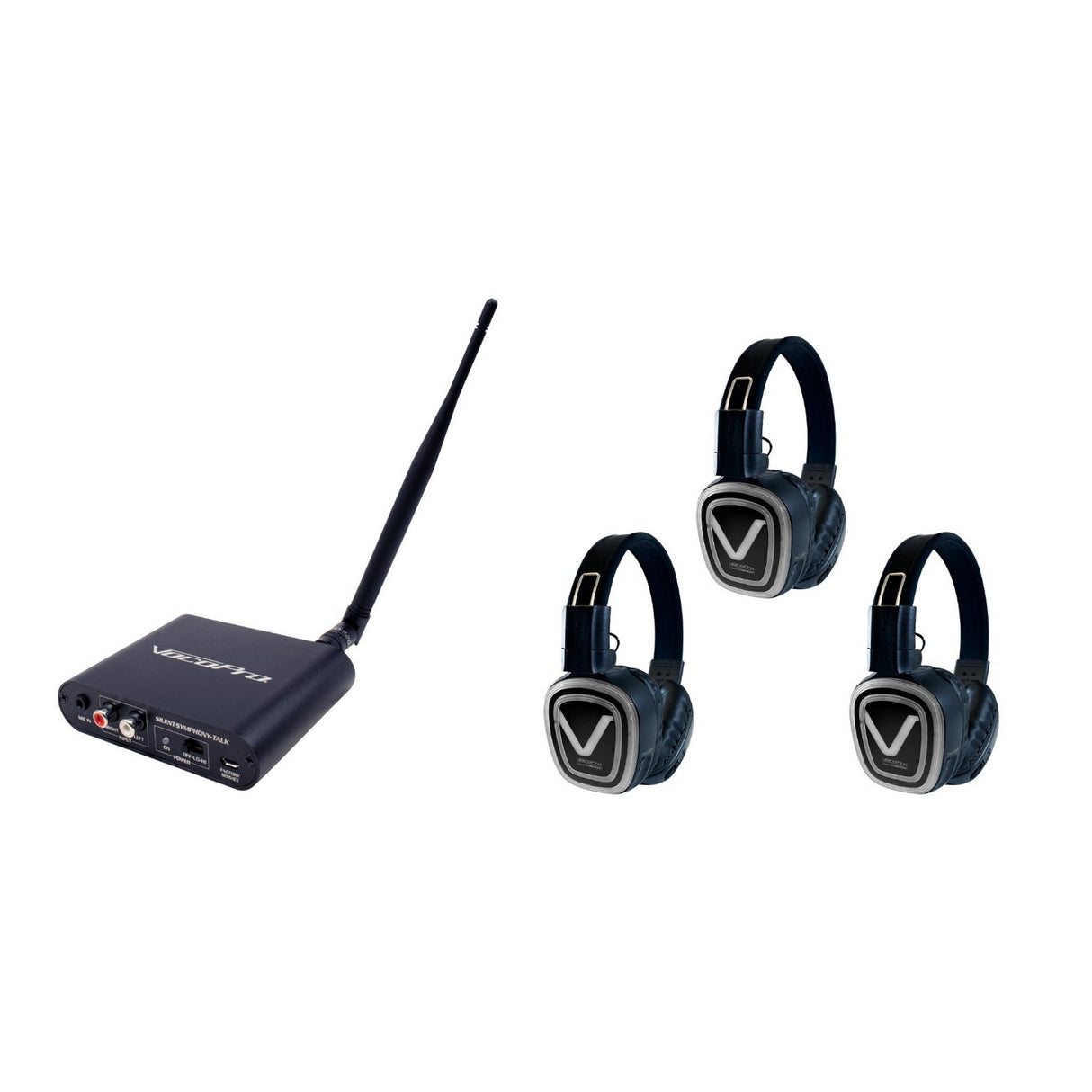VocoPro SILENT-DISCO-PRO Long-Range System with Transmitters/ Headphones