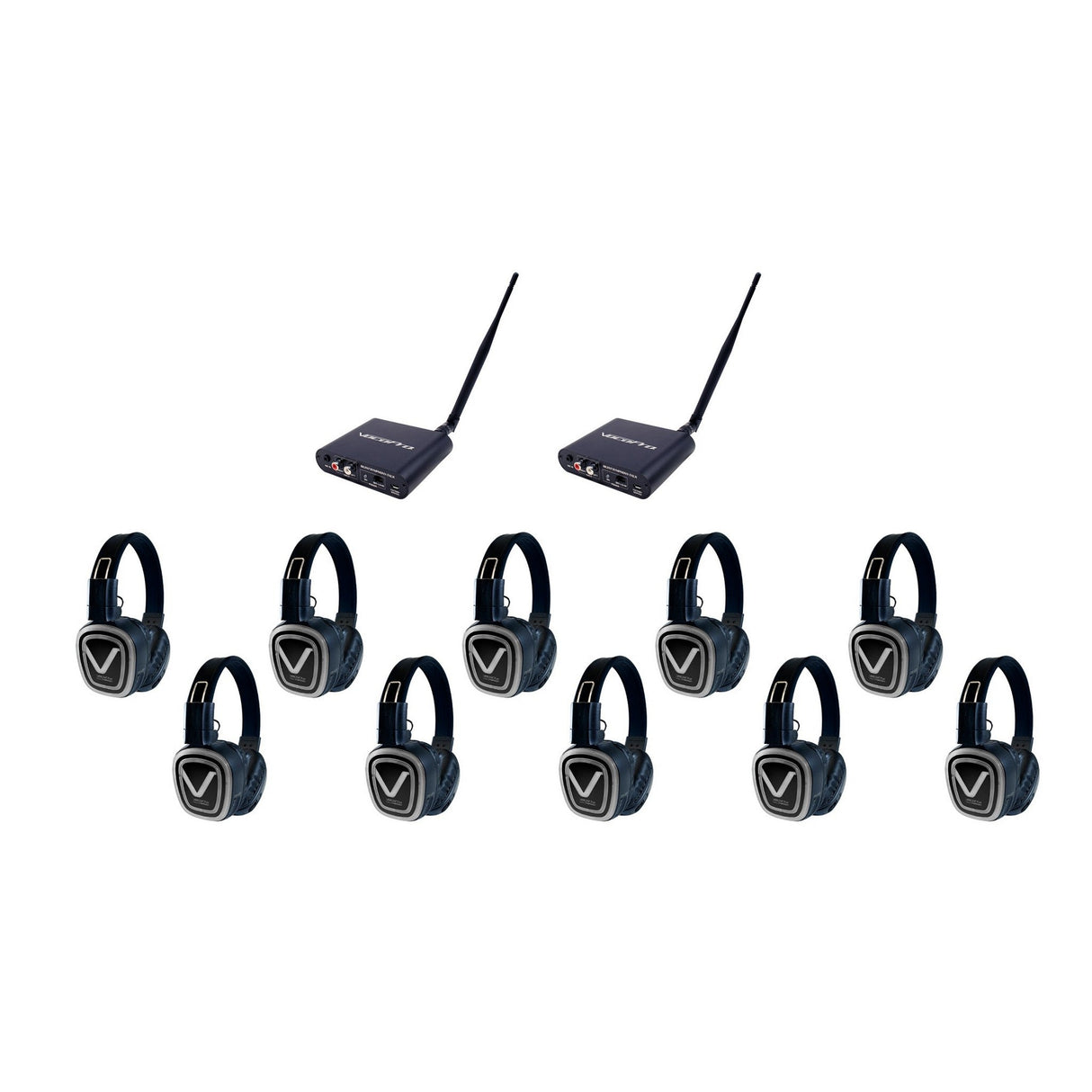 VocoPro SILENT-DISCO-PRO Long-Range System with Transmitters/ Headphones