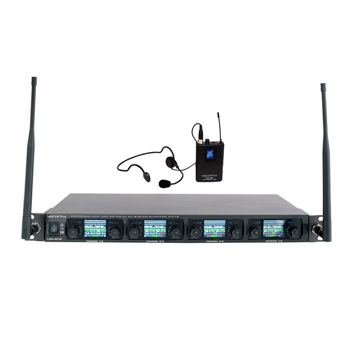 VocoPro UDX-Play-24 24-User PLL Professional Digital Wireless Headset Microphone System