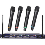 VocoPro UHF-5805-9 Rechargeable 4-Channel UHF Wireless Microphone System