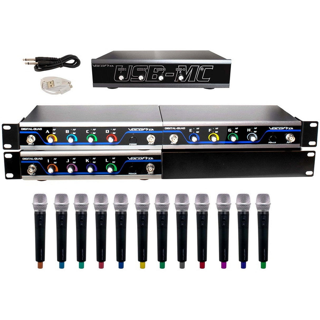 VocoPro USB-Acapella-12 Wireless 12-Channel Microphone/USB Interface System, 902-927.2 MHz