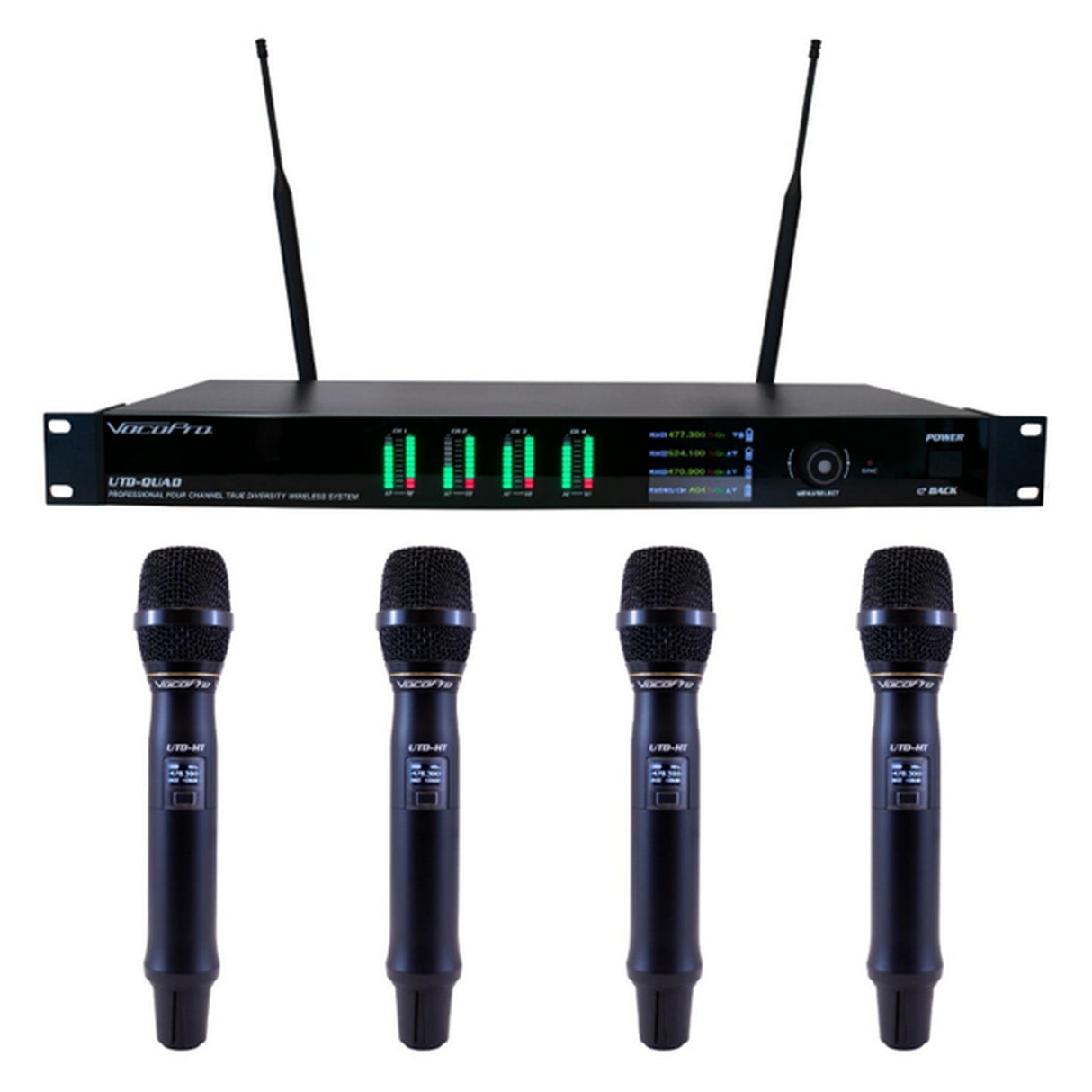VocoPro UTD-QUAD-ACAPELLA Quad Digital Wireless Microphone System