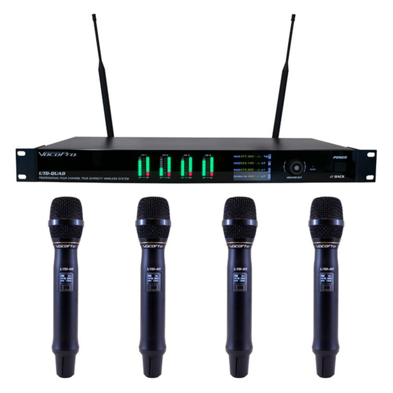 VocoPro UTD-QUAD-ACAPELLA Quad Digital Wireless Microphone System