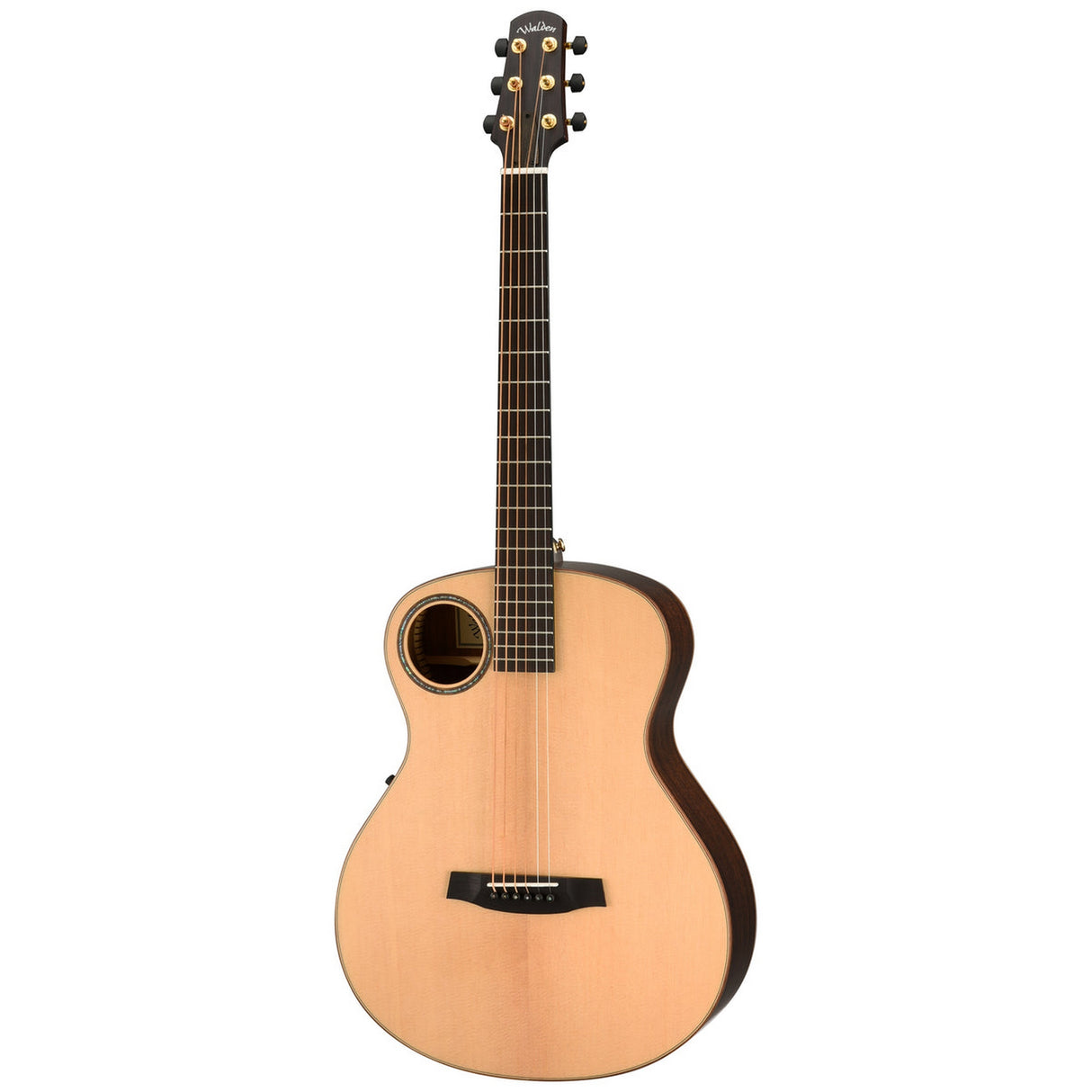 Walden B103E/H Baritone B103E 27-Inch Scale Grand Auditorium Baritone-Electric Guitar, Satin Natural Finish