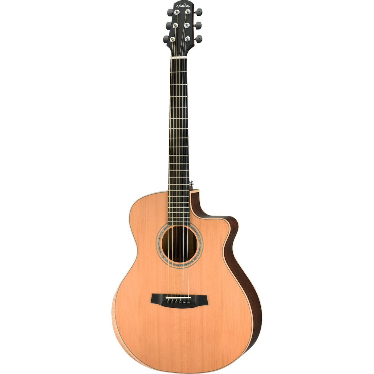 Walden G3033RCE/H Supranatura 3000 Figured Maple Armrest Grand Auditorium Cutaway Acoustic-Electric Guitar