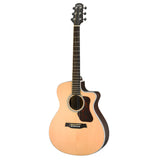 Walden G803CE/W Natura 800 Grand Auditorium Cutaway Acoustic-Electric Guitar, Satin Natural Finish