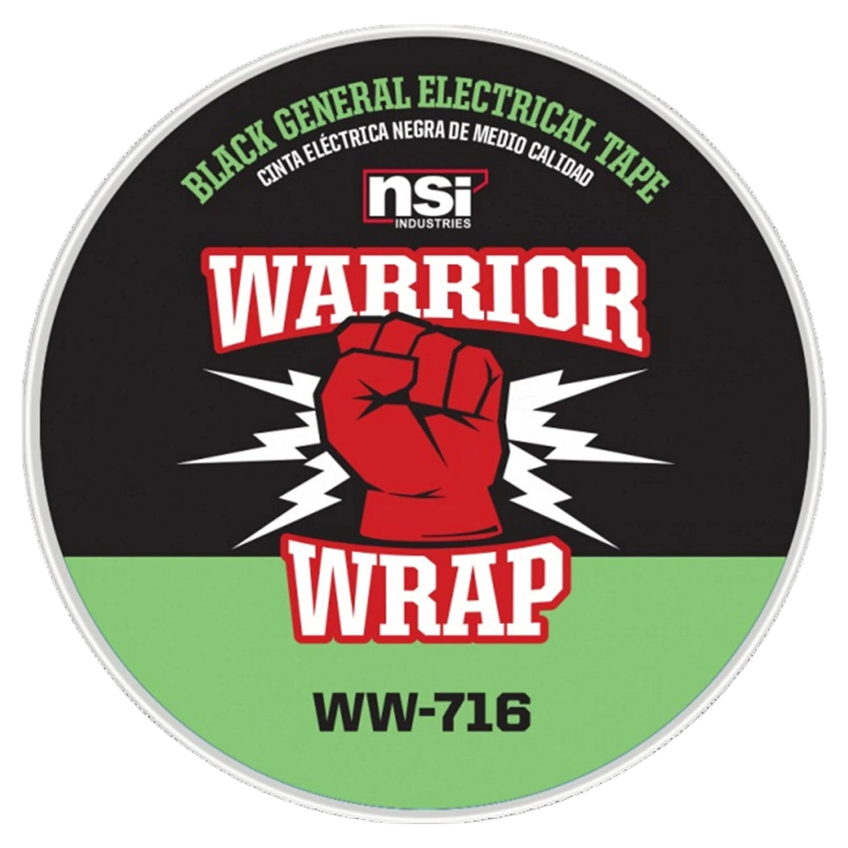 WarriorWrap WW-716-WT 716 General 7 mil Electrical Tape, White, .75-Inch W x 60-Feet