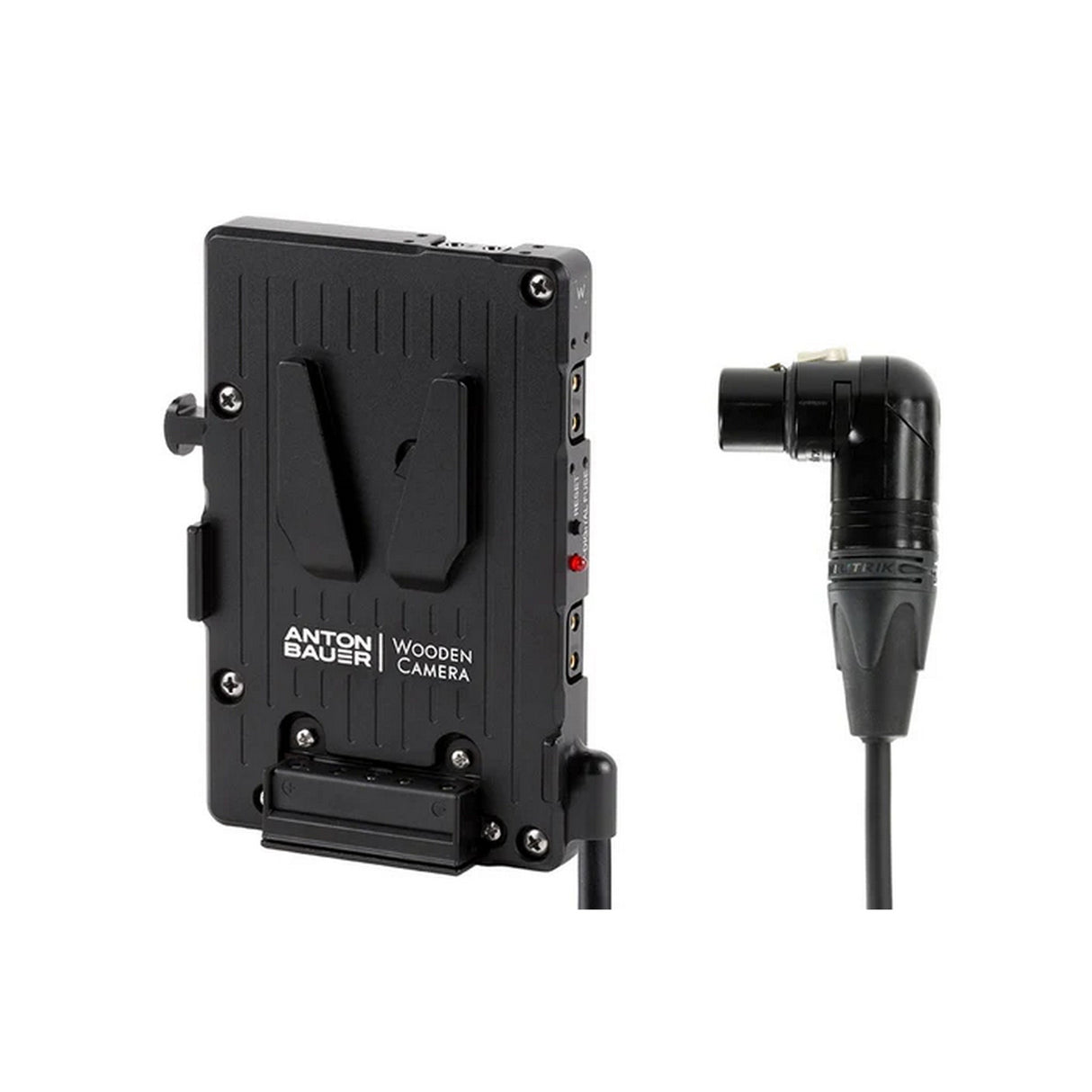 Wooden Camera WC Pro 4‑Pin XLR Right Angle, V-Mount