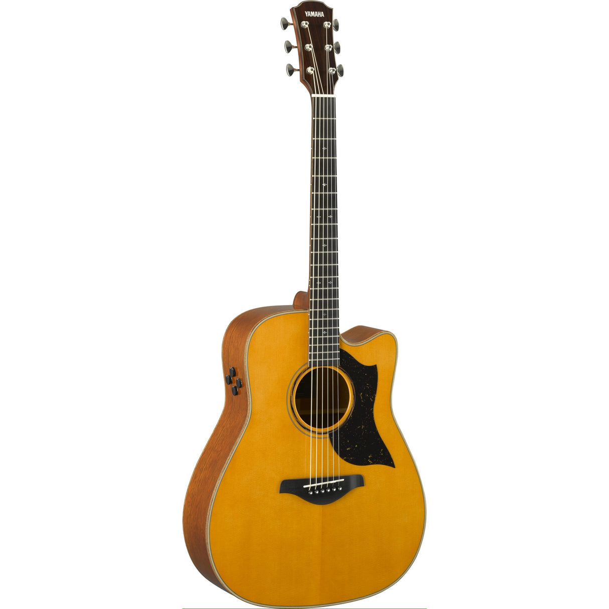 Yamaha A5M Traditional Western Body Solid Mahogany Cutaway Acoustic Guitar, Vintage Natural